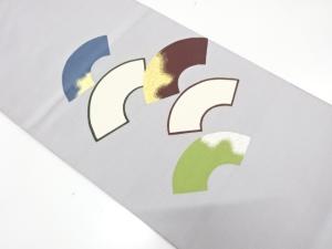 綴れ　地紙模様織り出し　名古屋帯